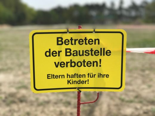 Baustellenschild